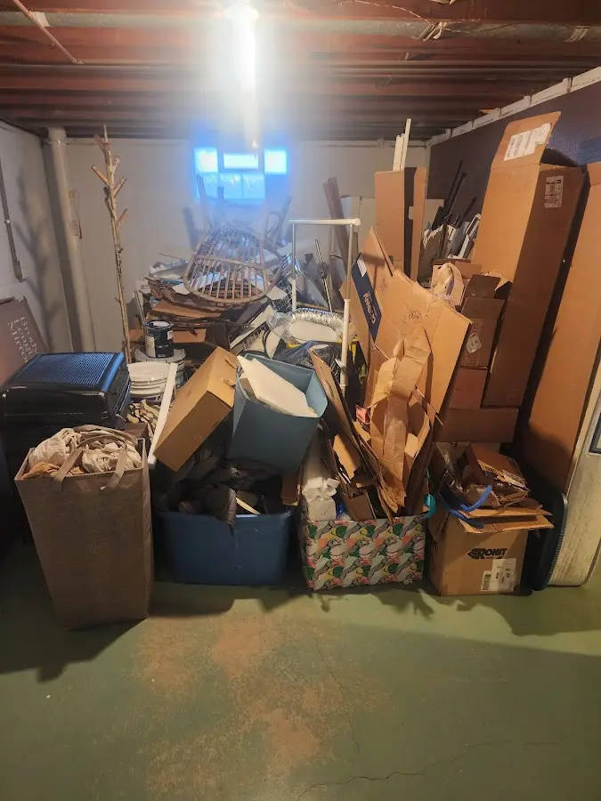 Roll-off dumpster container at job site for 20 Yard Dumpster Rental in Glen Carbon